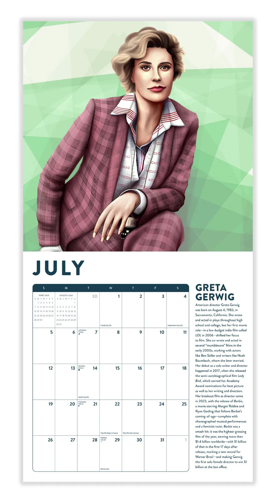 Powerful Women Calendar 2026 | 12″ x 24″ 12 Month Calendar | Marble City Press
