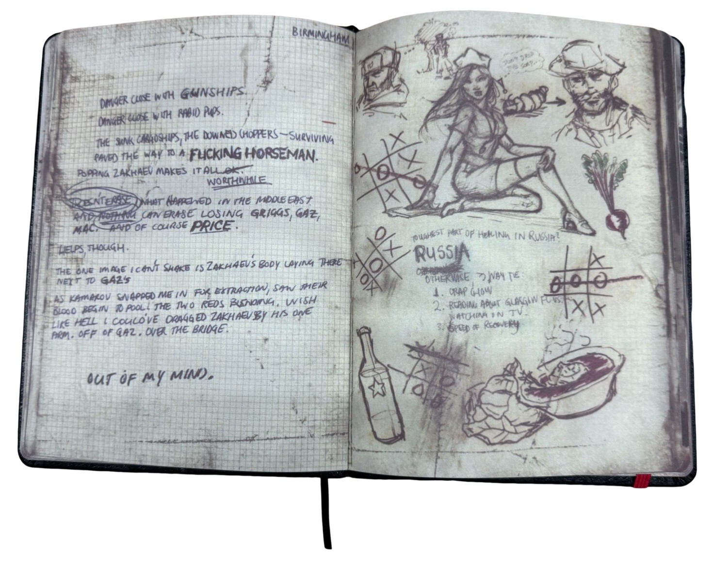 SOAP JOURNAL COD Book MacTavish Tactical 100 Pages Diary Memorabilia Credenhill
