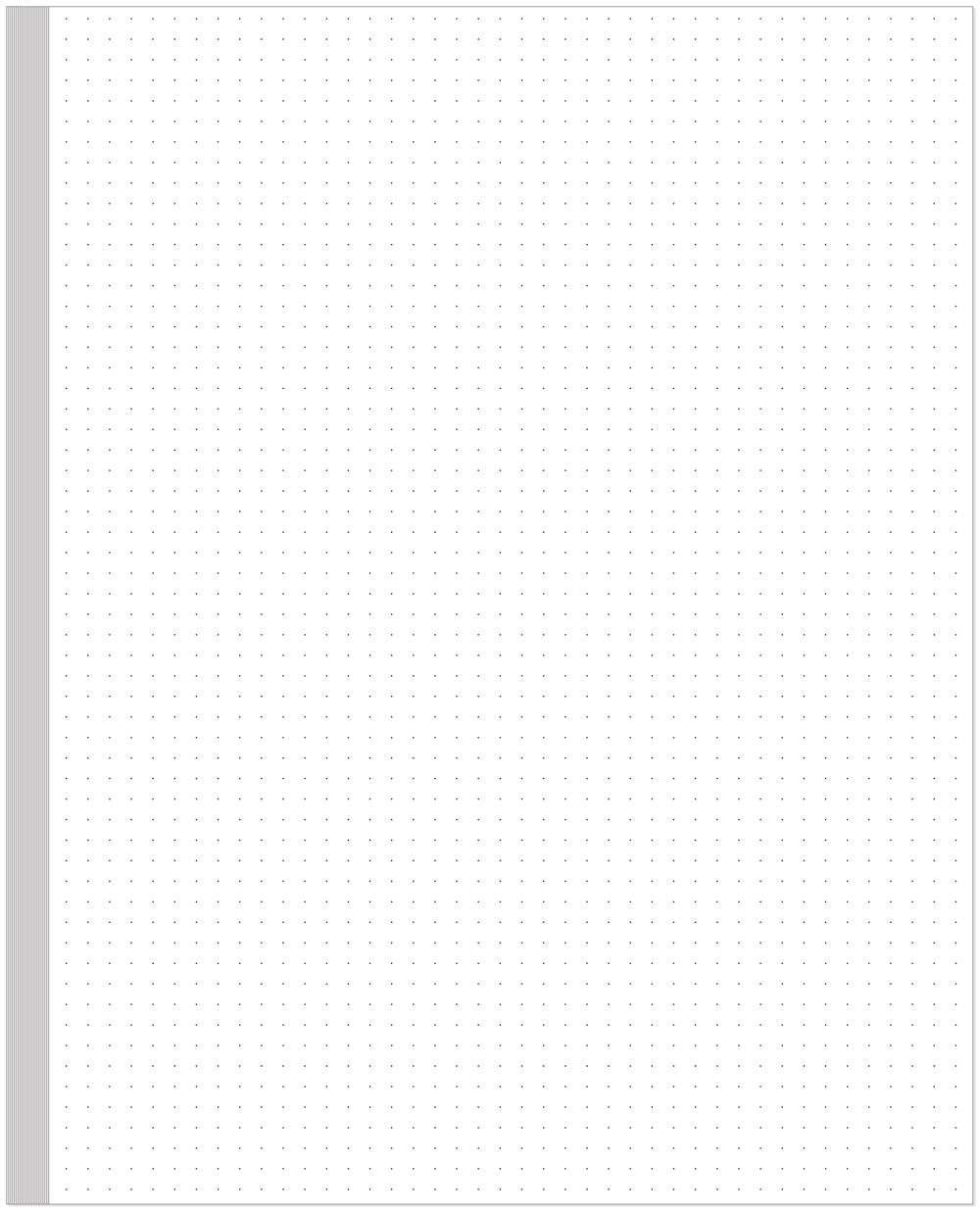 Unpunched Dotted LooseLeaf Paper 100 Sheets 100gsm 8.5×11 Inch Letter