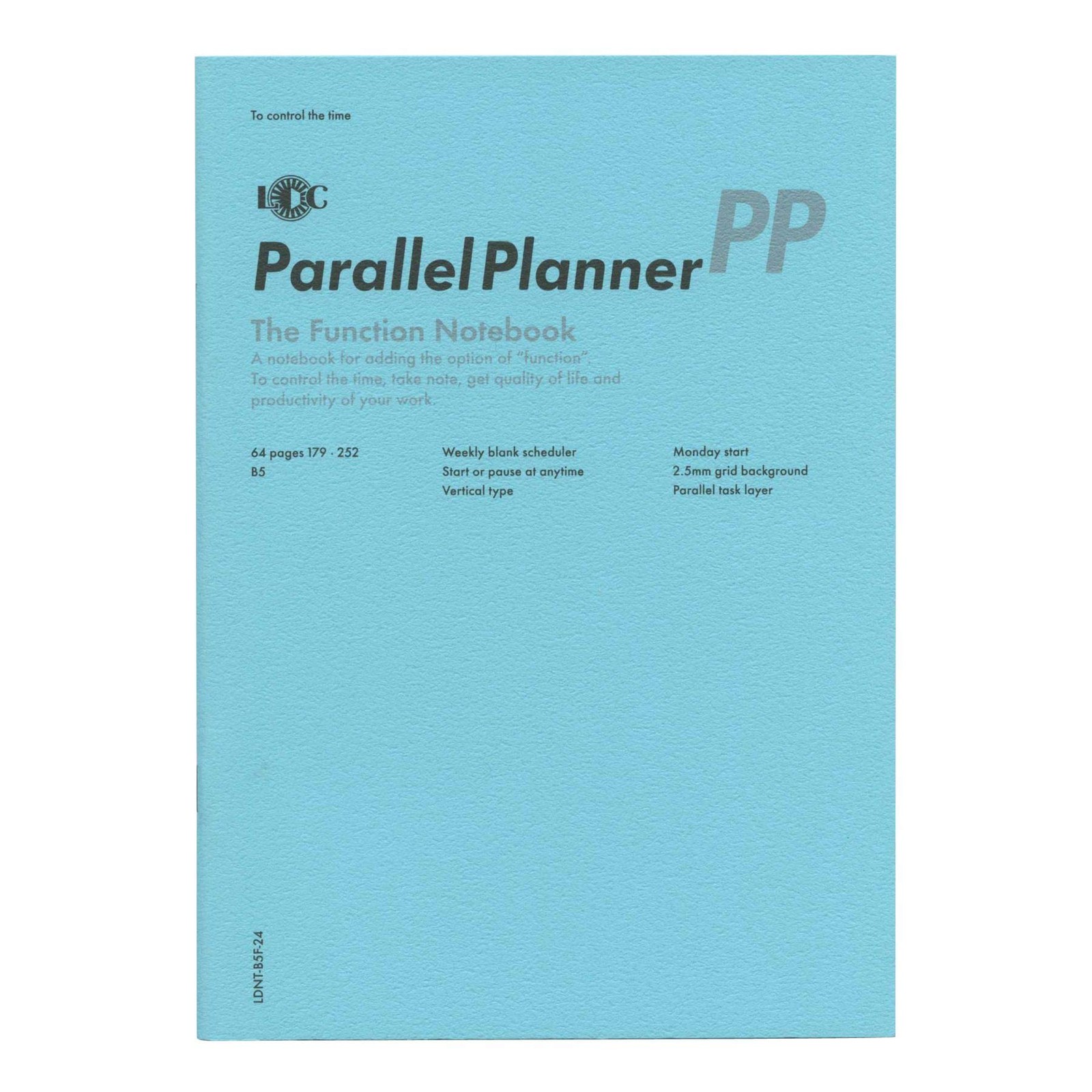 B5 Function Notebook PARARELLEL PLANNER LDNT-B Luddite