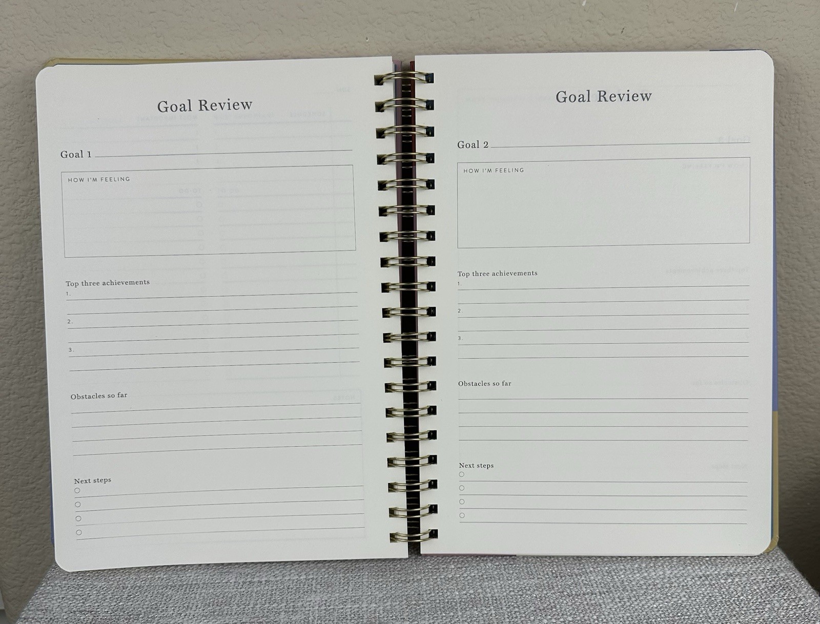 Papier Productivity Planner Spiral Bound Undated Hardcover 7″ x 10″ 12 Weeks