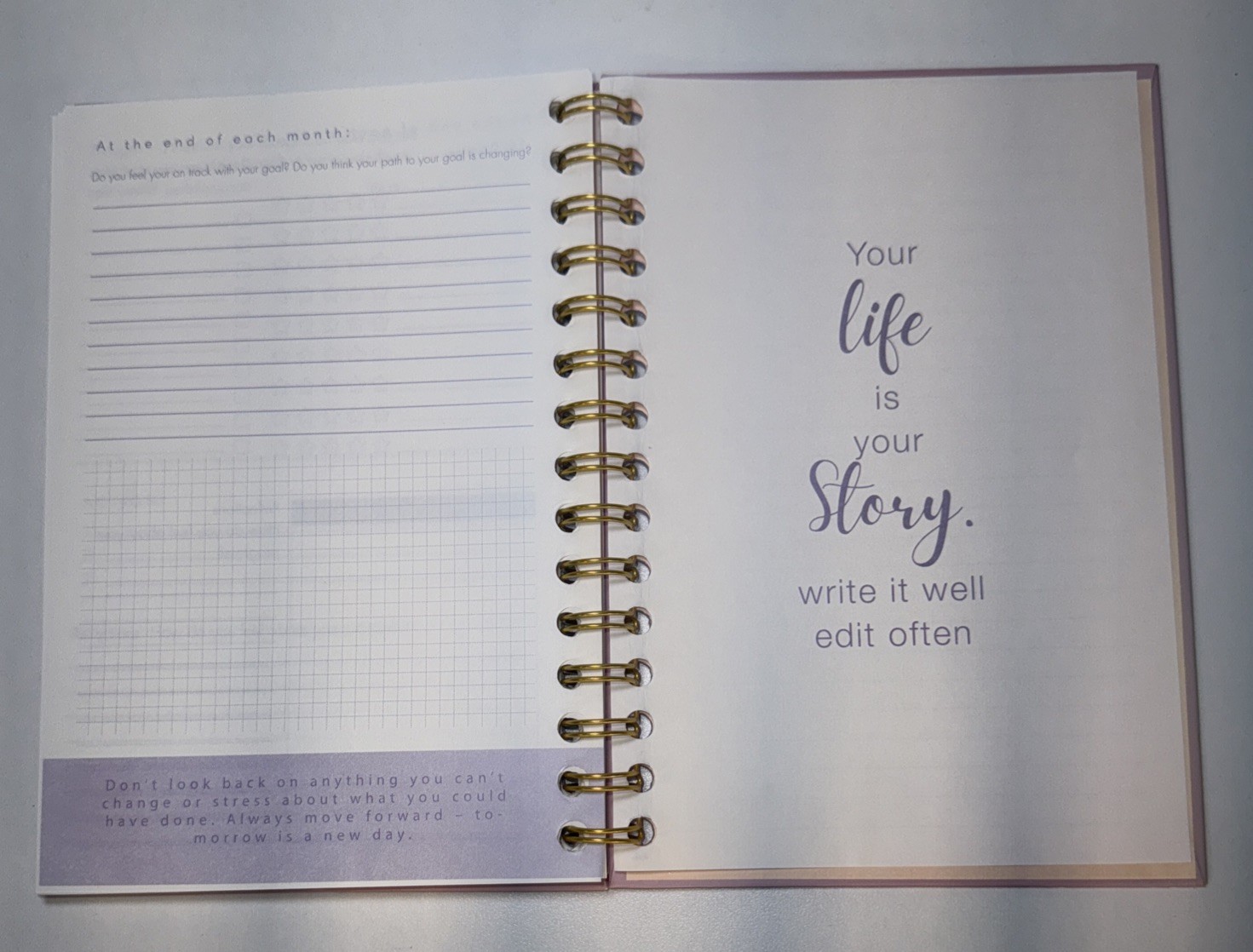 Spiral Journal 5.5in X 8in – ‘Your Future Is Bright’ – Pink