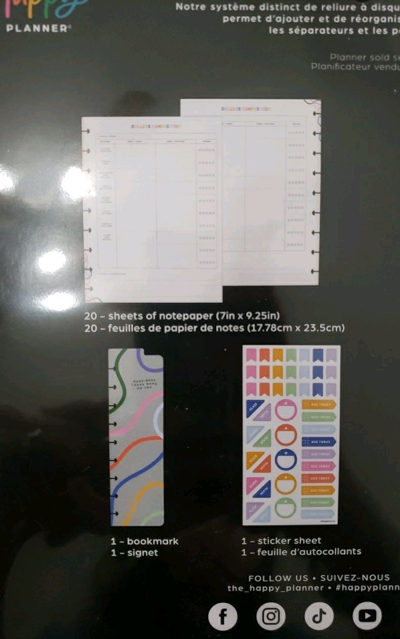 The Happy Planner Off To College Classic Planner Accessories 108 Pieces