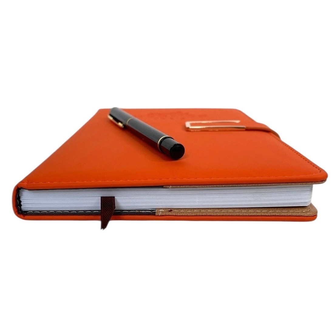 Hermes VIP/GWP Orange Vegan Notebook Journal Magnetic Closure w/ Pen