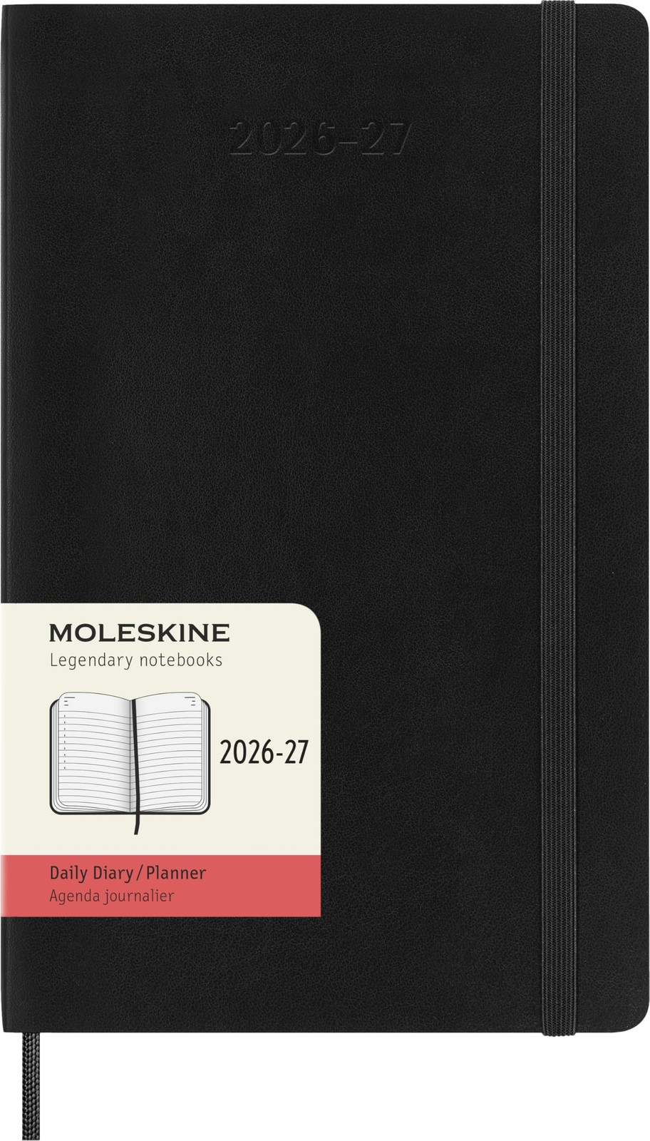 Moleskine Classic 18 Month 2026-2027 Daily Planner, Large (5″ x 8.25″), Black