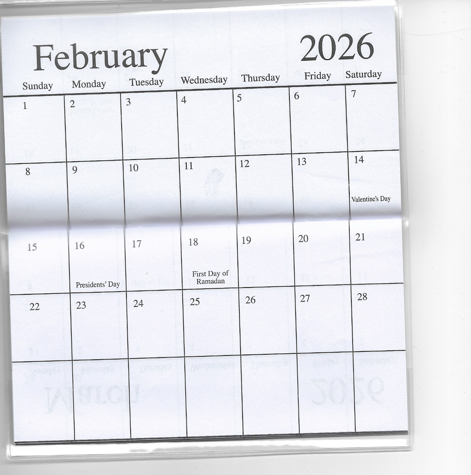 Pocket Calendar 2026-2027 Two Year Monthly Planner 3.5 x 6.5″ God Bless the USA