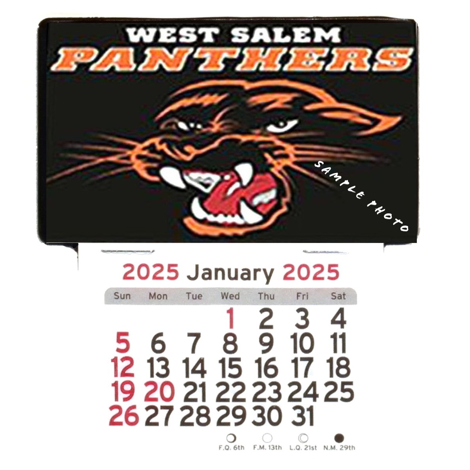 USA Made 2026 Peel & Stick Up Adhesive Business Card Car Truck Calendar