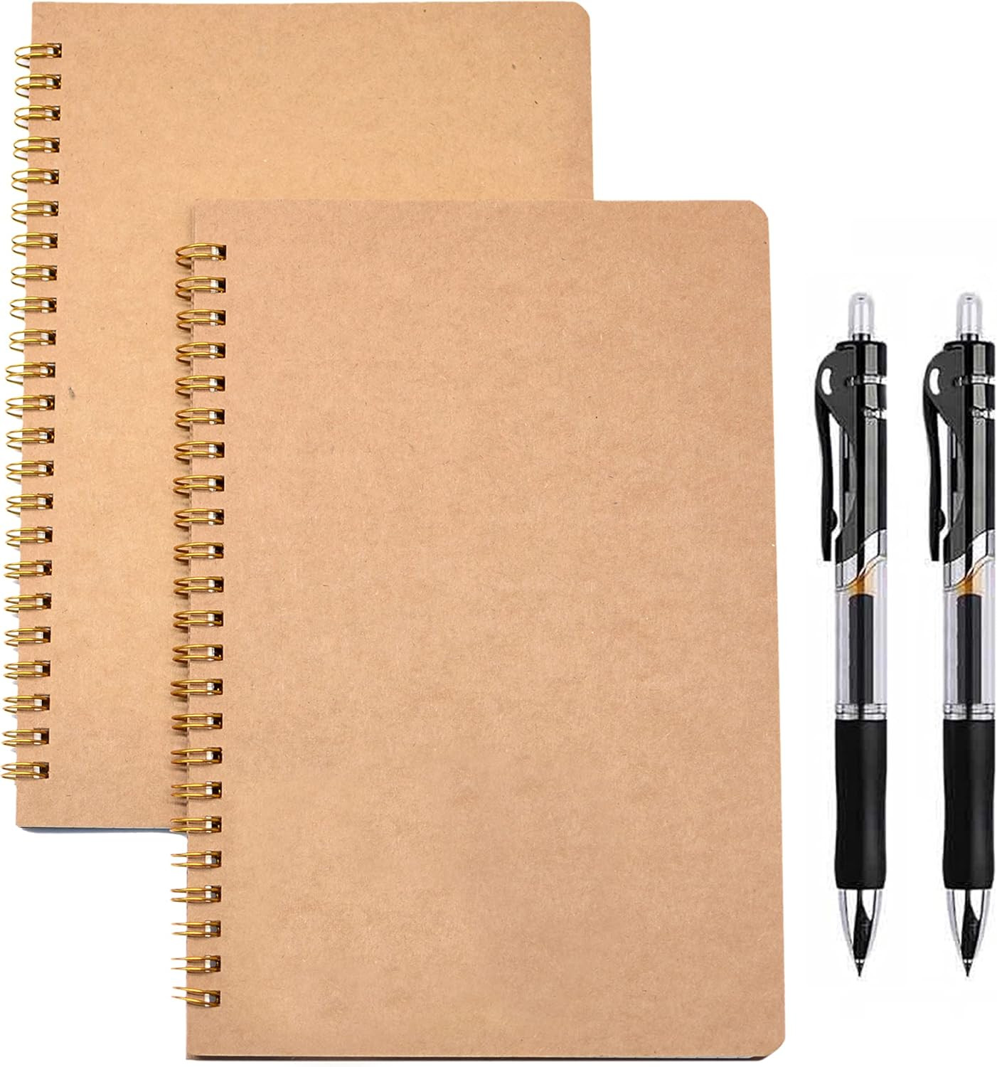 2Pcs Spiral Notebooks A5 6X8 Soft Cover Journals Planners 200 Pages Wirebound Me