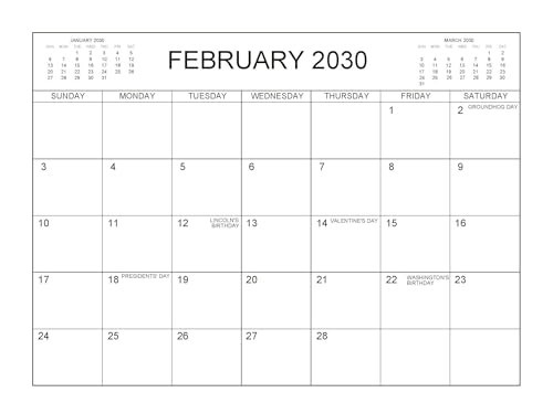 5 Year Calendar Planner 2026-2030