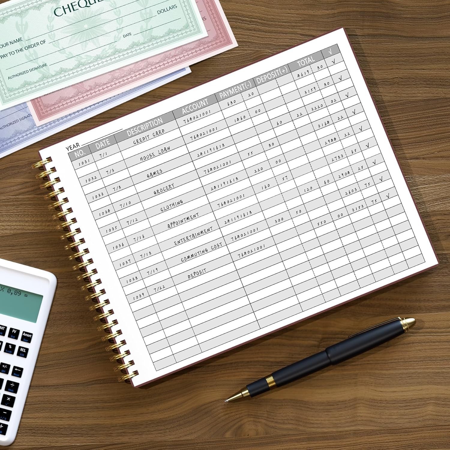 Accounting Ledger Book Income & Expense Tracker for Small Business Budget