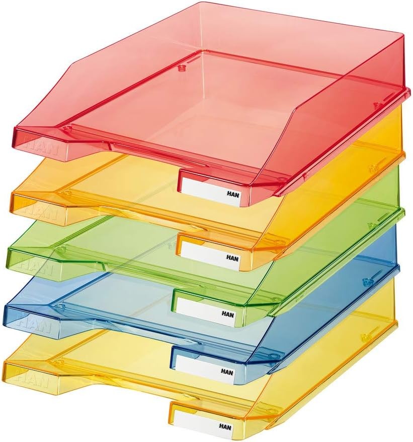 Han 1026-X-27 Standard C4 Size Stackable Letter Tray – Transparent Green