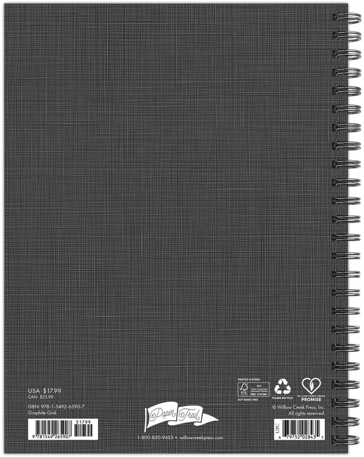 Graphite Grid Academic Year July 2026 – June 2027 6.5″ x 8.5″ Weekly Planner