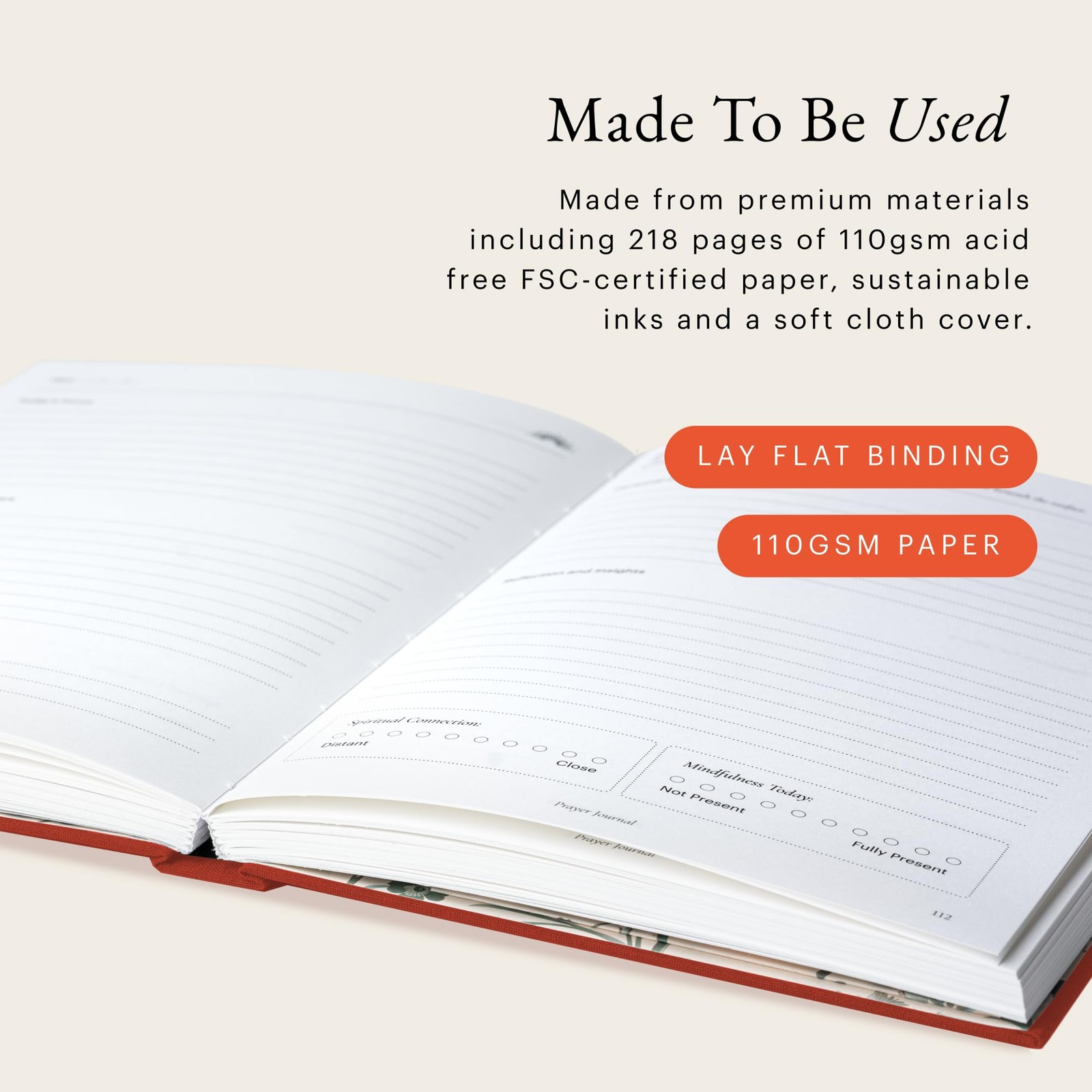 Prayer Journal for Women & Men: Guided Christian with Burnt Orange