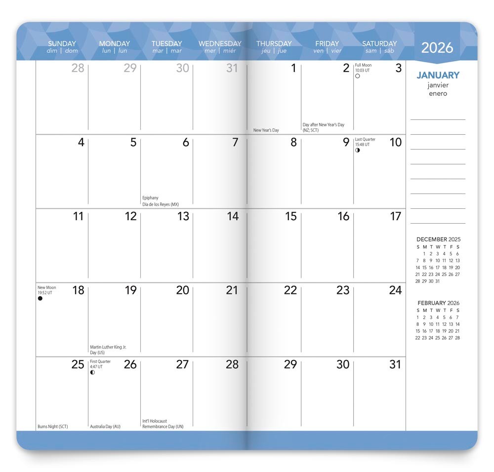 Ariel Collection | 2026-2027 3.5×6.5″ Monthly Pocket Planner Calendar