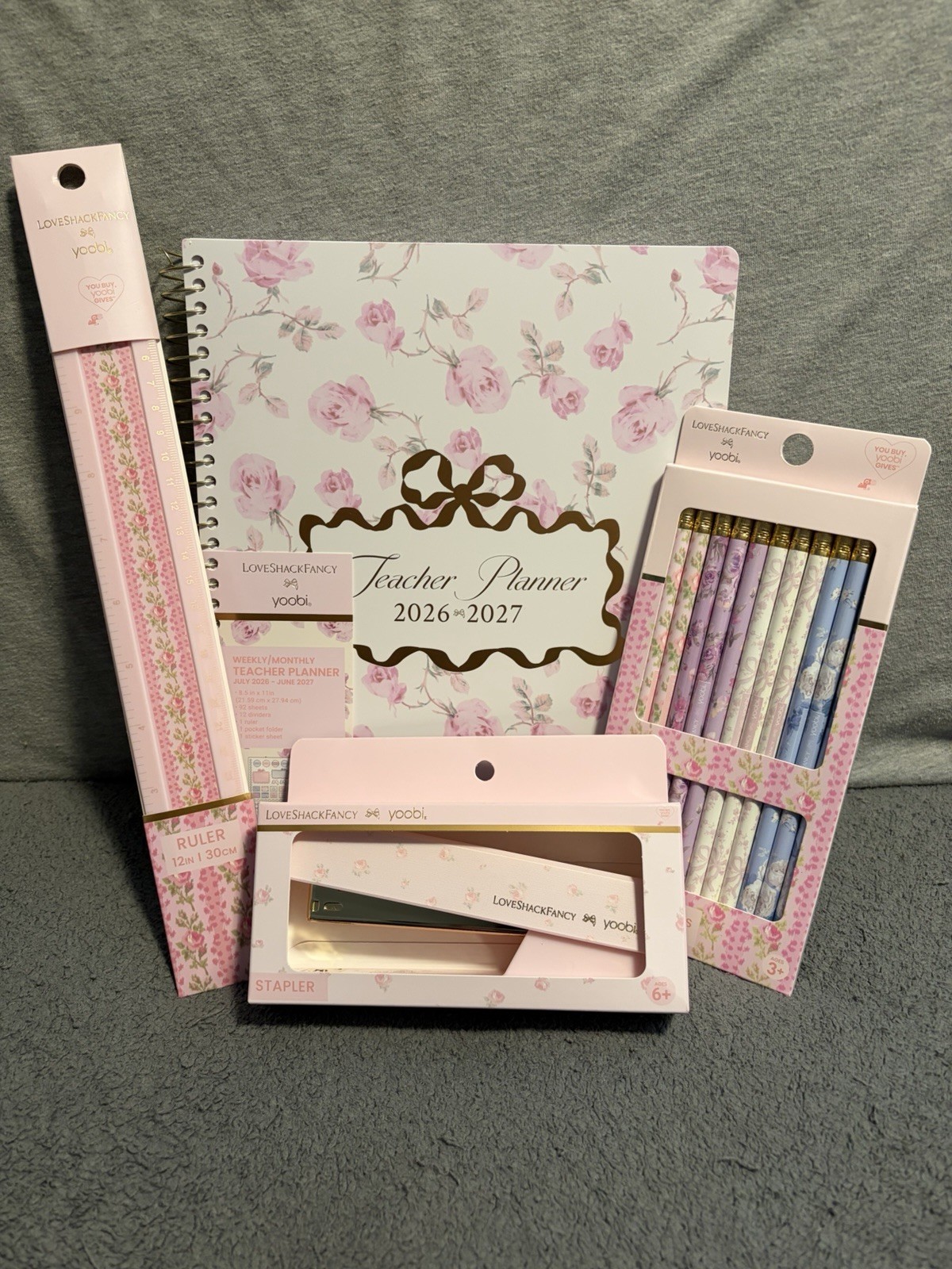 Love Shack Fancy x Target 2026-2027 Teacher Planner + Stapler Ruler & 12 Pencils