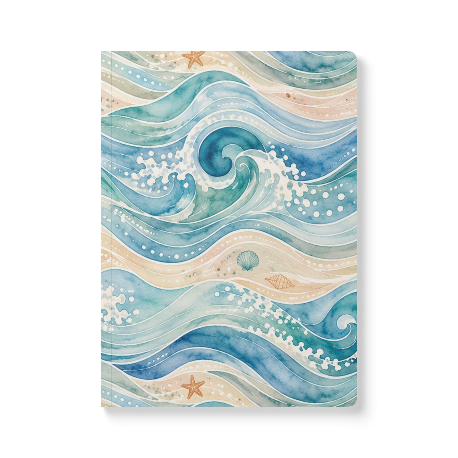 Ocean Waves Watercolor Journal | Softcover Notebook