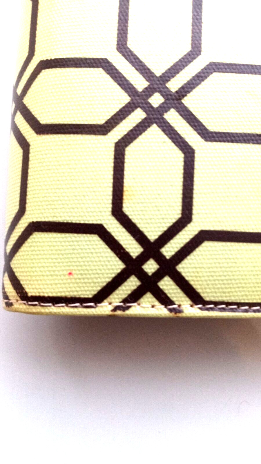 Franklin Covey Small Travel Organizer Green Geometric Pattern 6 Ring 8″ x 6″