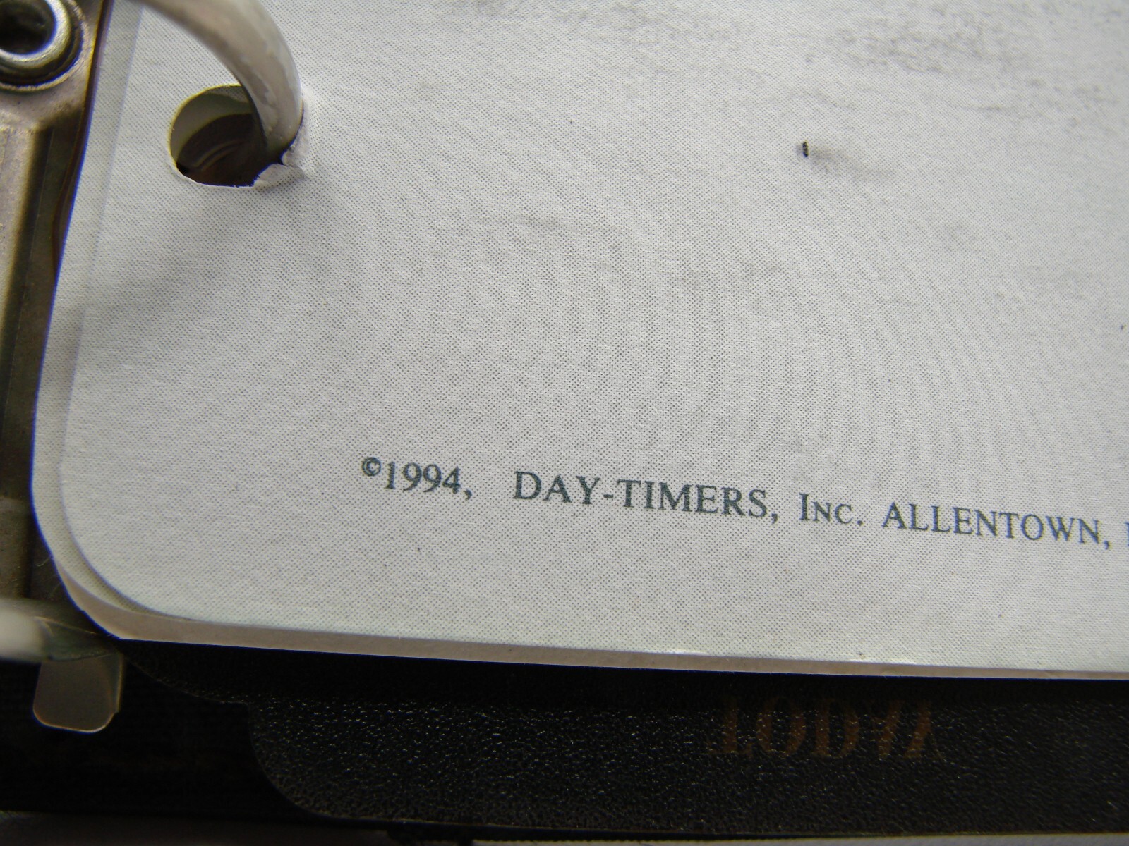 Day-Timer Navigator Brown Satin Striped Planner Binder 6 Rings Snap Tab Closure