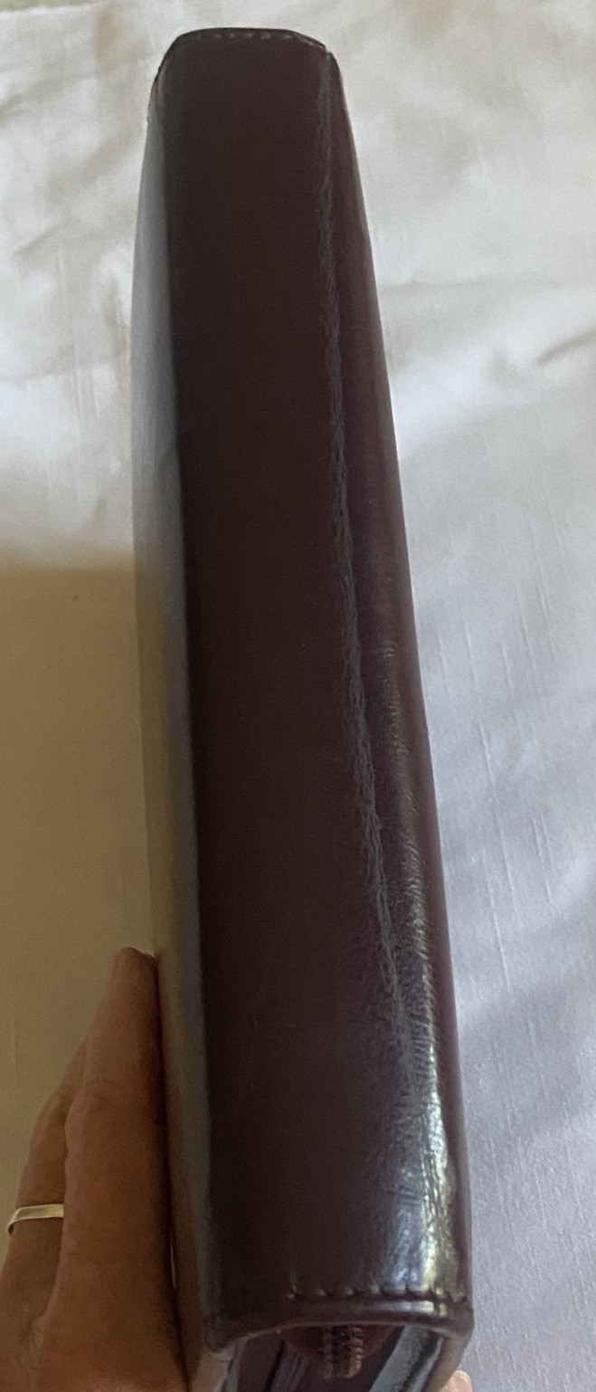 Vintage Day Timer 7 Ring Maroon/Burgundy CLASSIC Zipper Planner Binder Organizer