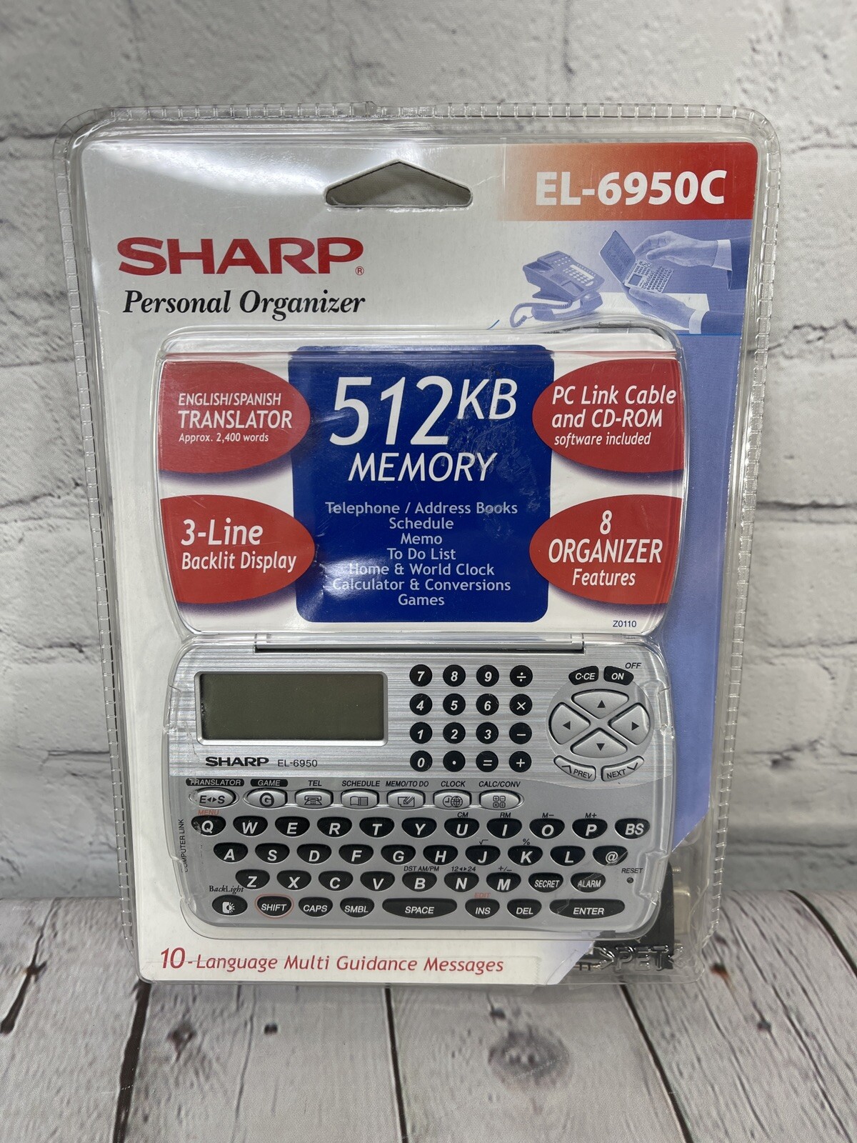 SHARP PERSONAL ORGANIZER EL-6950C 512KB MEMORY TRANSLATOR 10 LANGUAGE OPEN BOX