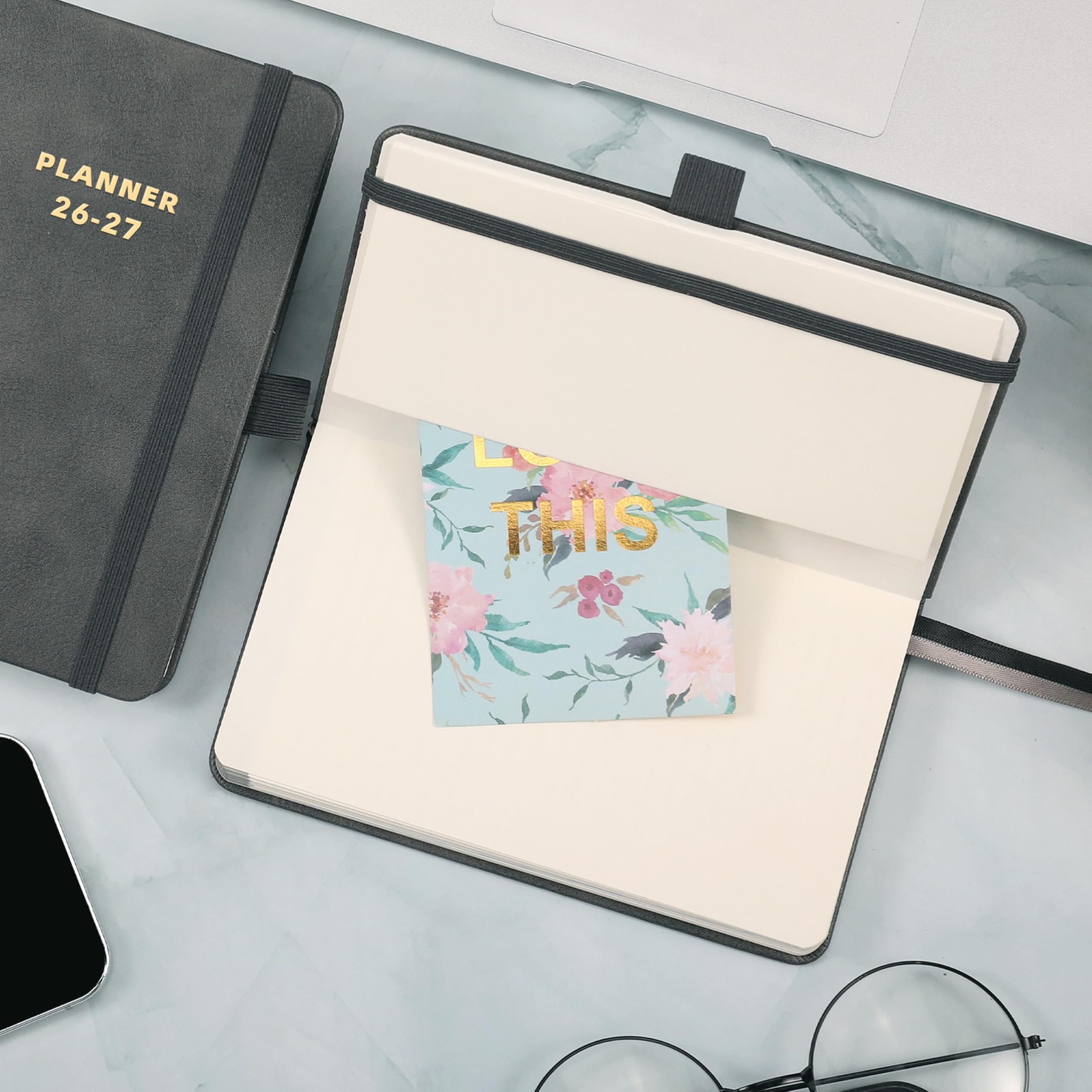 Pocket Calendar 2026-2027 – for 6.4 x 3.9 x 0.7 inches, Grey