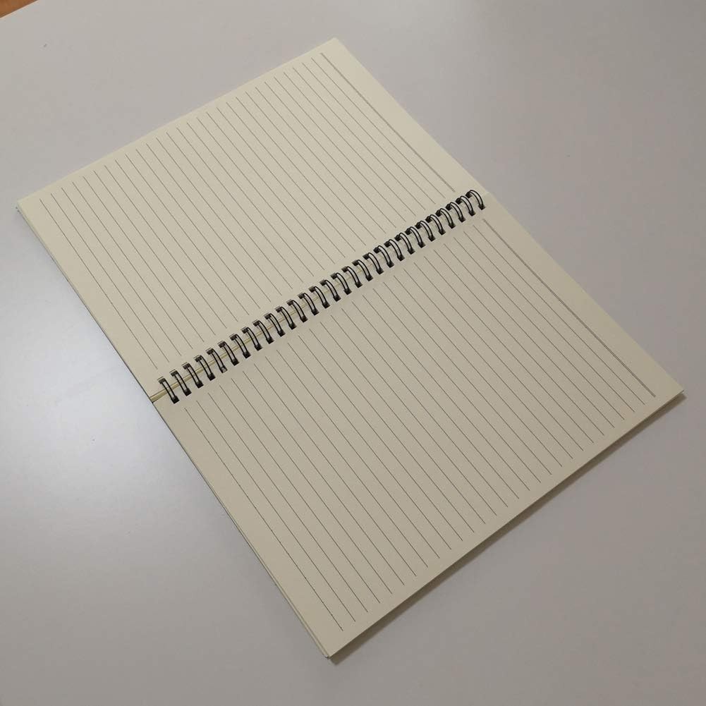 Spiral Bound Notebook Lined Journal B5 Size with Kraft Paper Cover 140 Pages