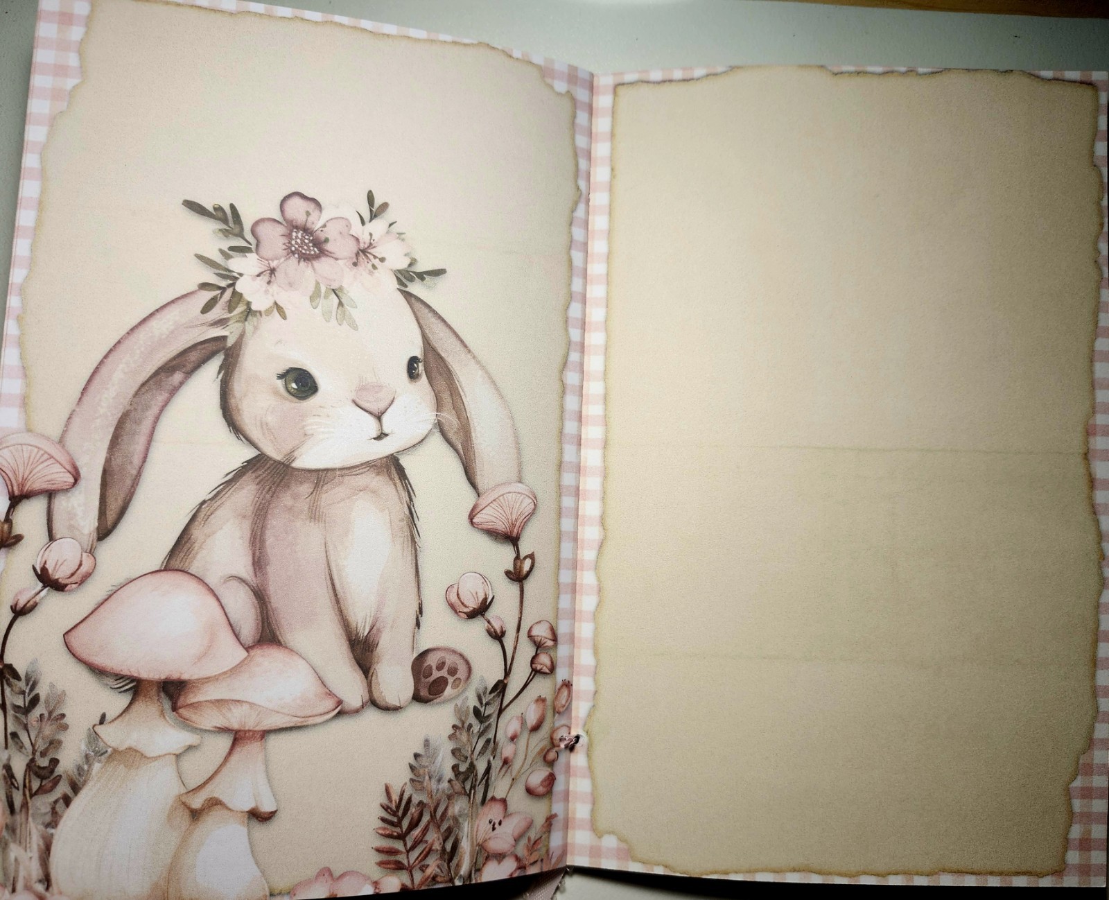 Junk Journal Booklet “UNICORNS & FAIRIES” Handmade Lg 8.5″x5.5″ 40pgs
