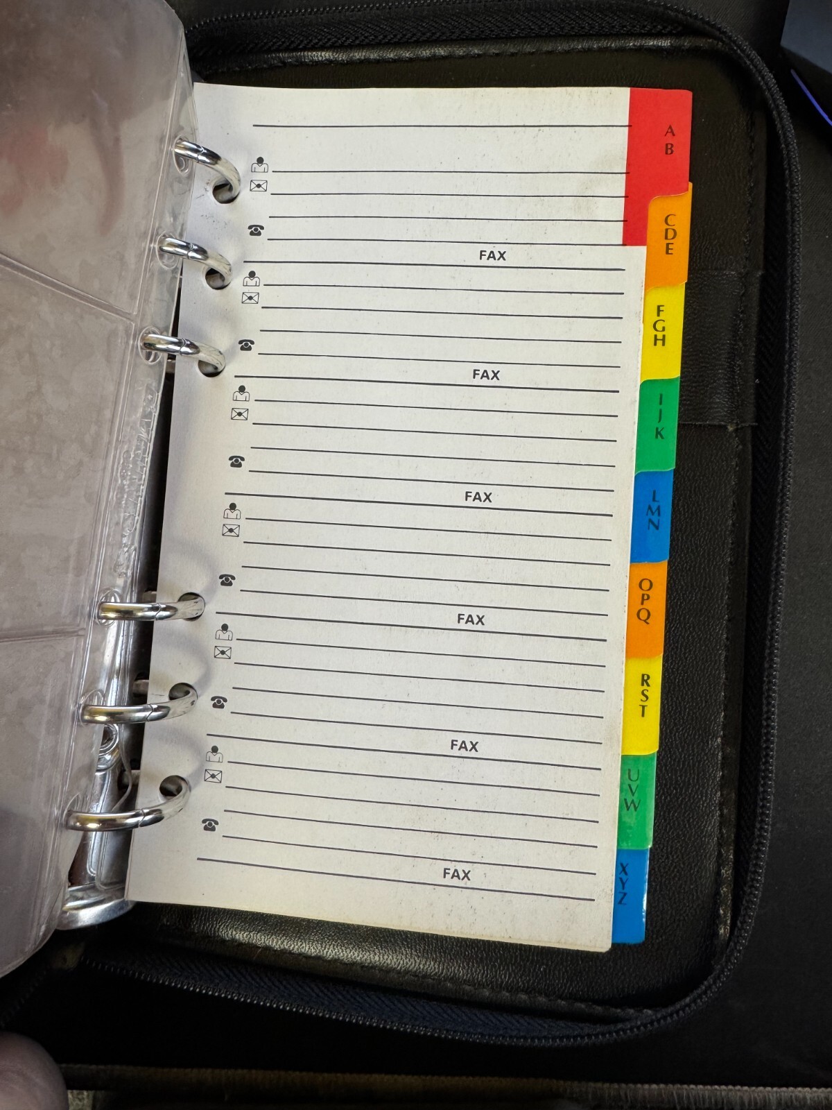 Vintage Enzo Baglioni Organizer Planner Wallet Fillable approx 8inx6in