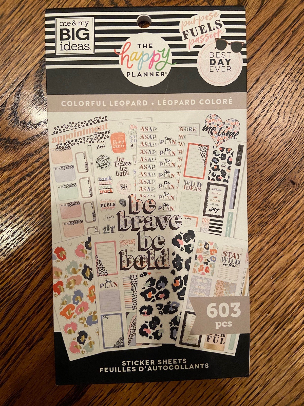 The Happy Planner Colorful Leopard Sticker Sheet Pad 603 Pcs Me My Big Ideas New