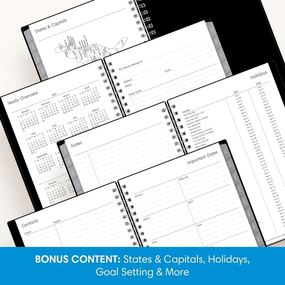 2027 Weekly and Monthly Planner Calendar, Includes January 2027 – December 2027,