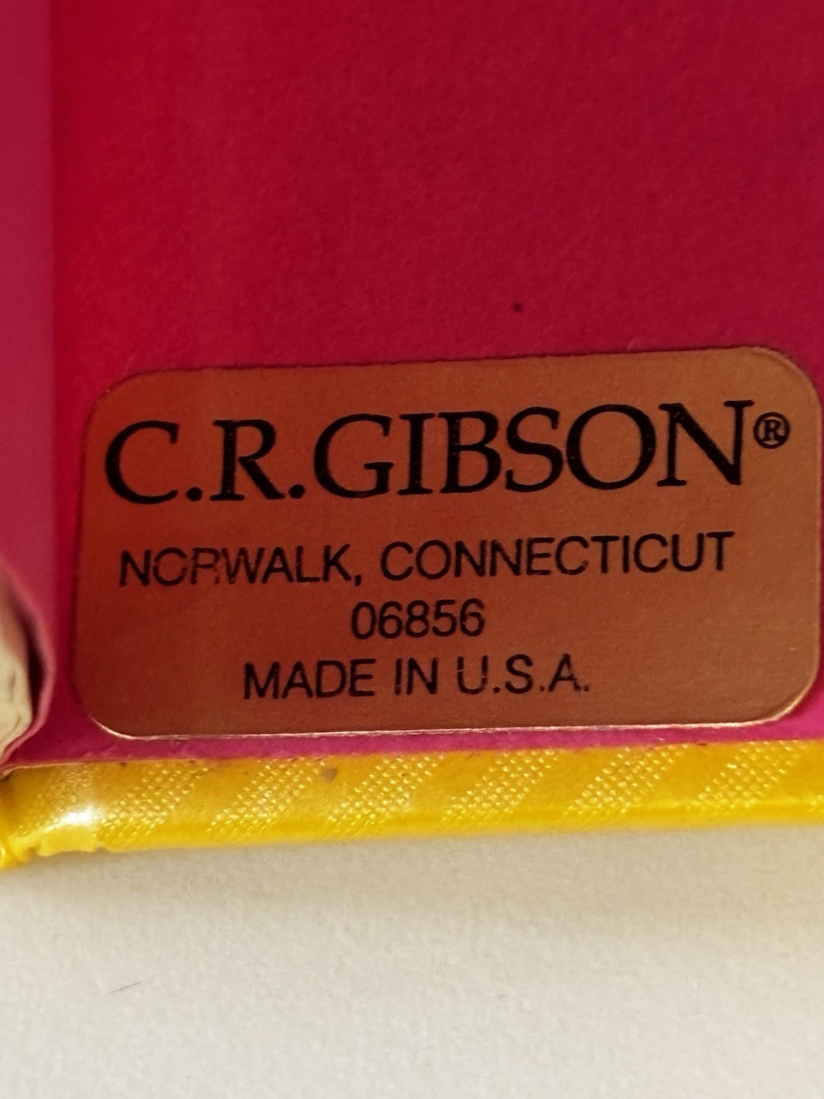 Vintage C R Gibson Diary Journal Hardback Yellow Made In USA Blank Pages