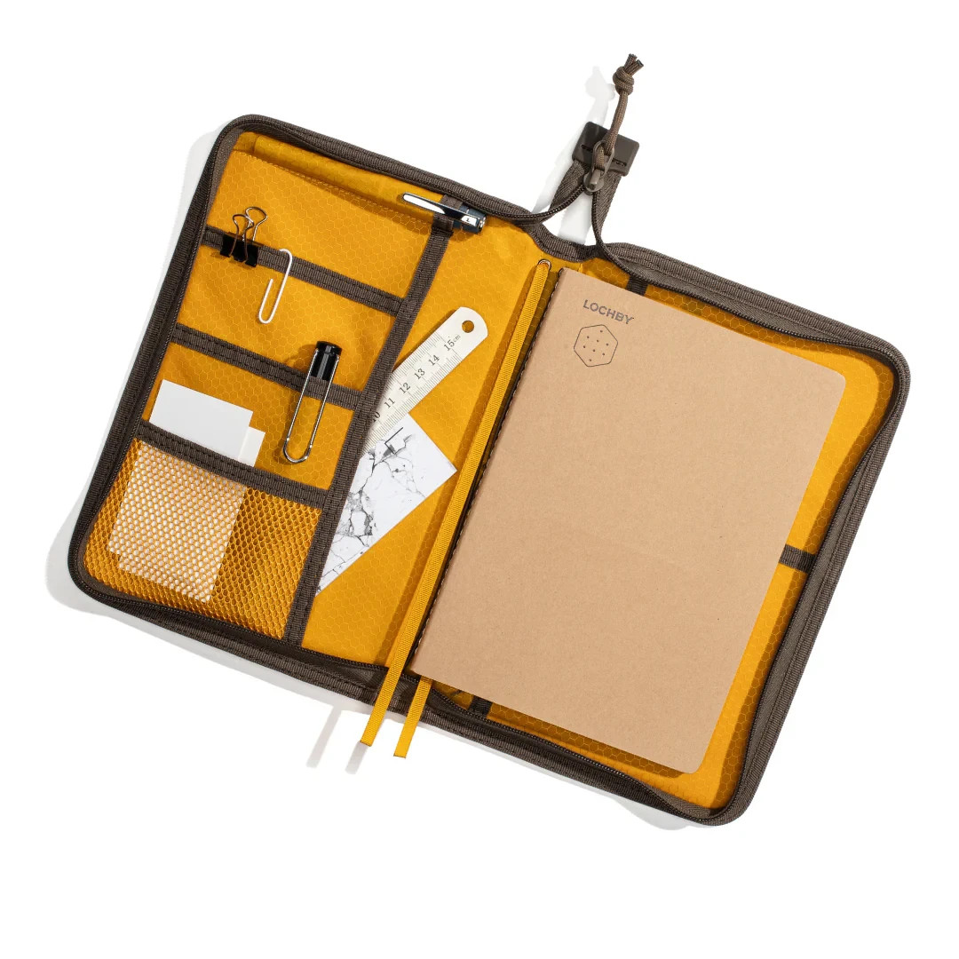 Lochby Field Folio Brown, | A5 | Water Resistant Zippered Travel Journal