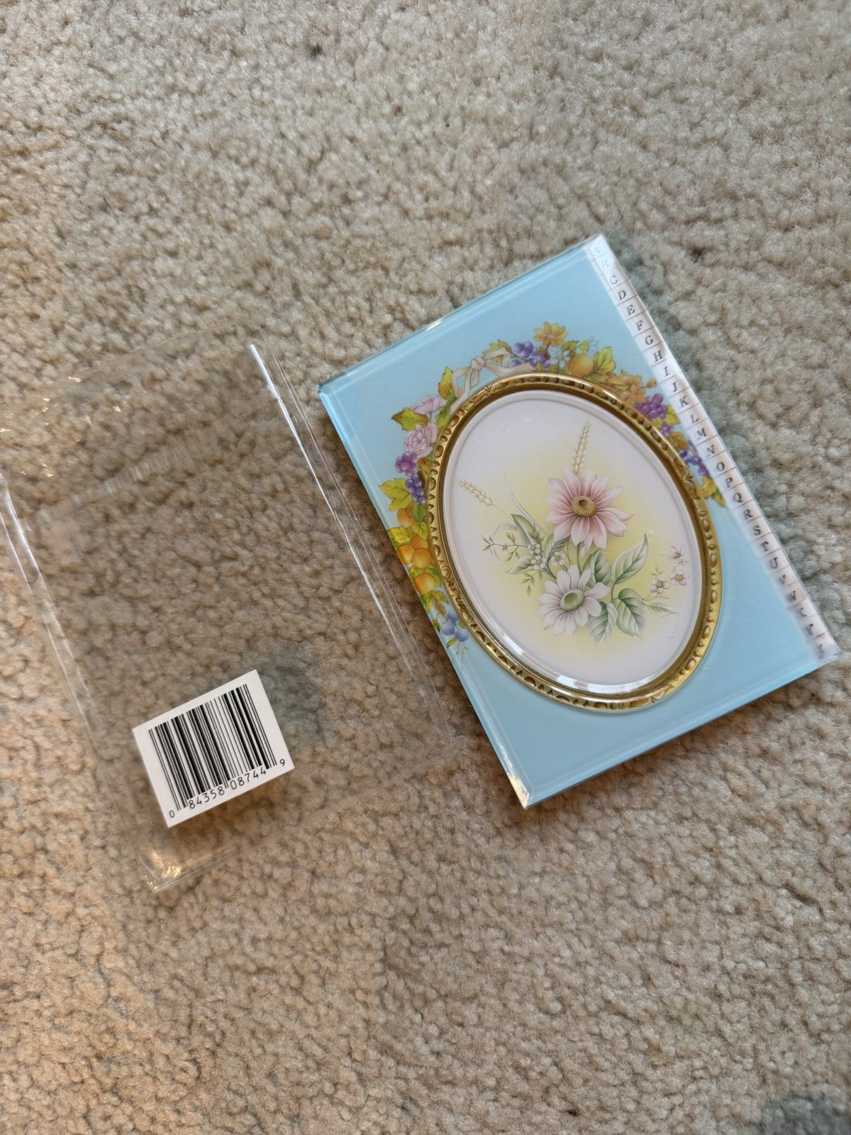 Floral Address Books Hardcover Laquer 3.5×5″ Wildflowers Blue Pink Lavender Gift