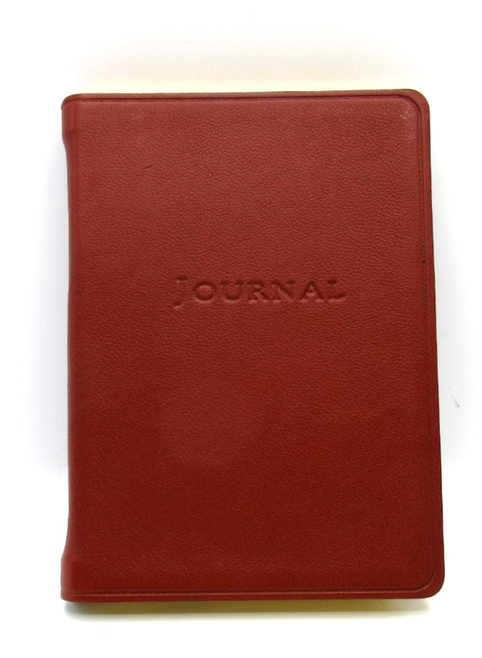 Journal 4×6″ Flexible Leather Cover 240 Lined Pages Graphic Image $60 Clay