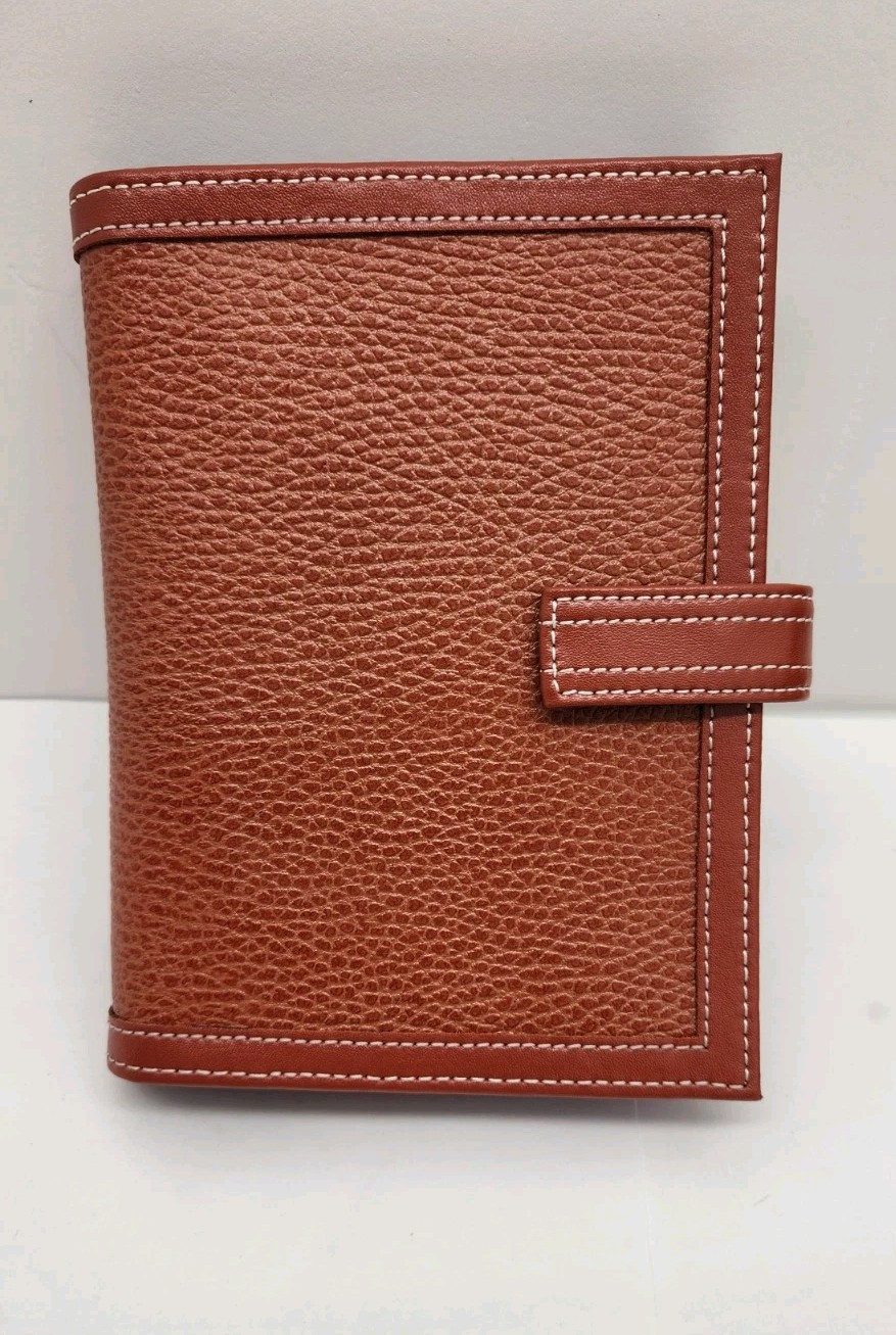Clutch FRANKLIN COVEY Orange LEATHER Photo Album *Matches Planner/Binder*Purple