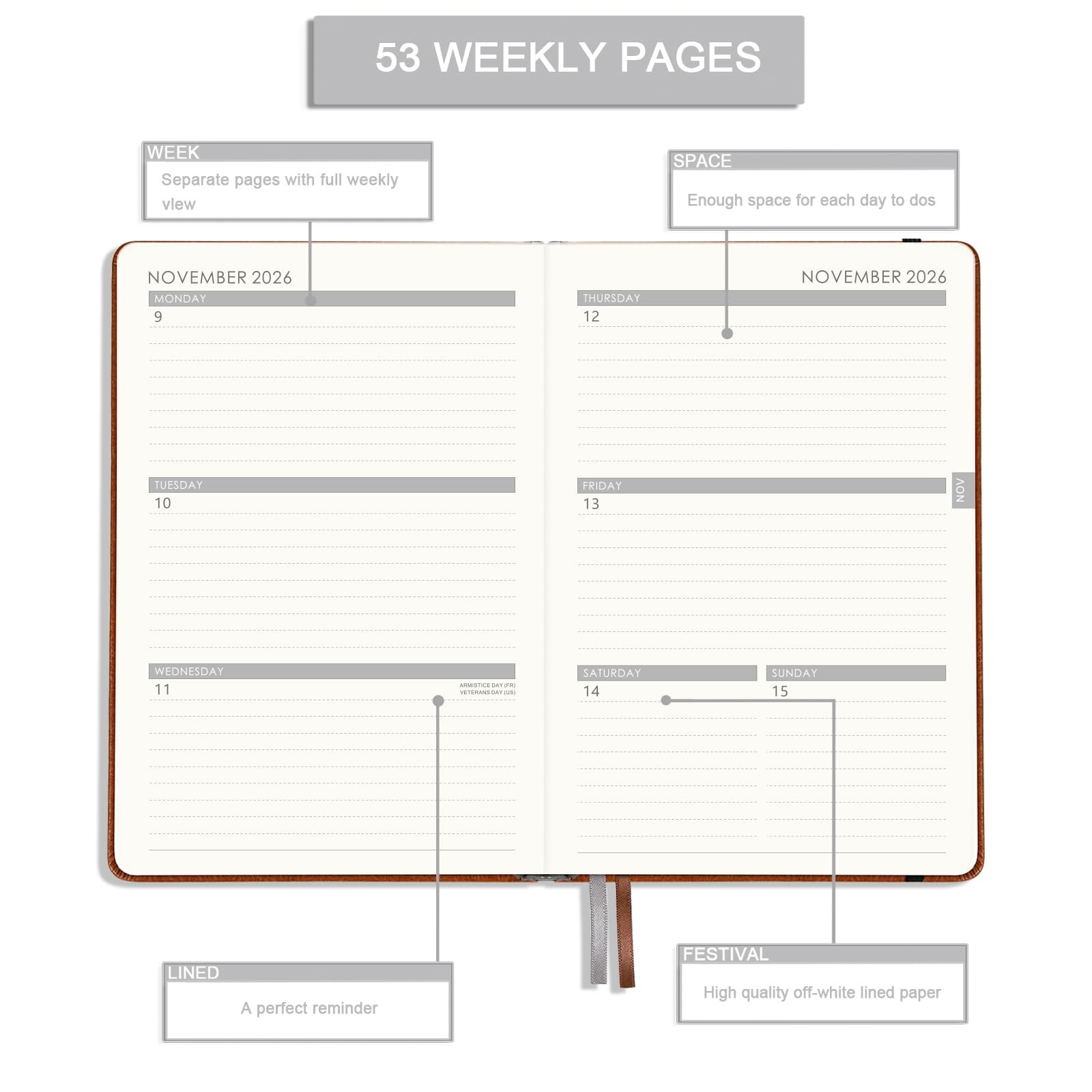 2026-2027 Planner – Planner 2026-2027 Weekly and Monthly with Stickers, JUL. …