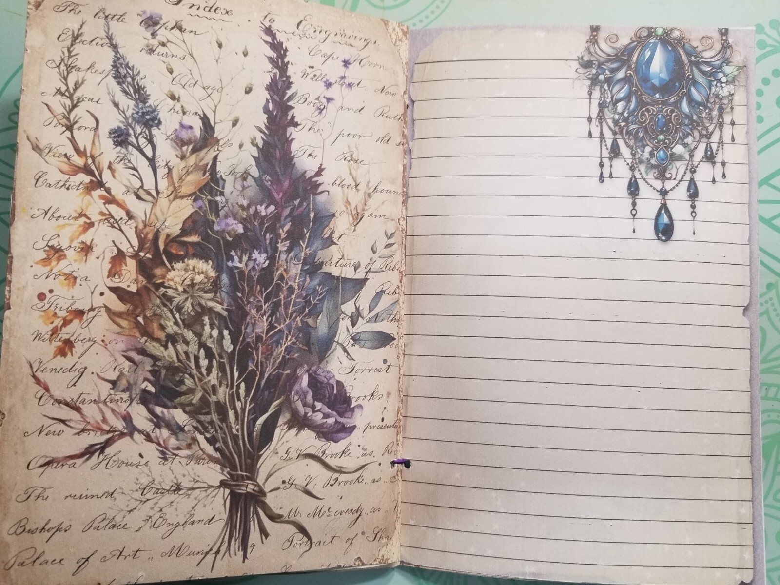 Junk Journal Booklet “NATURAL MAJICK” HANDMADE Cards, Pockets Ephemera Halloween