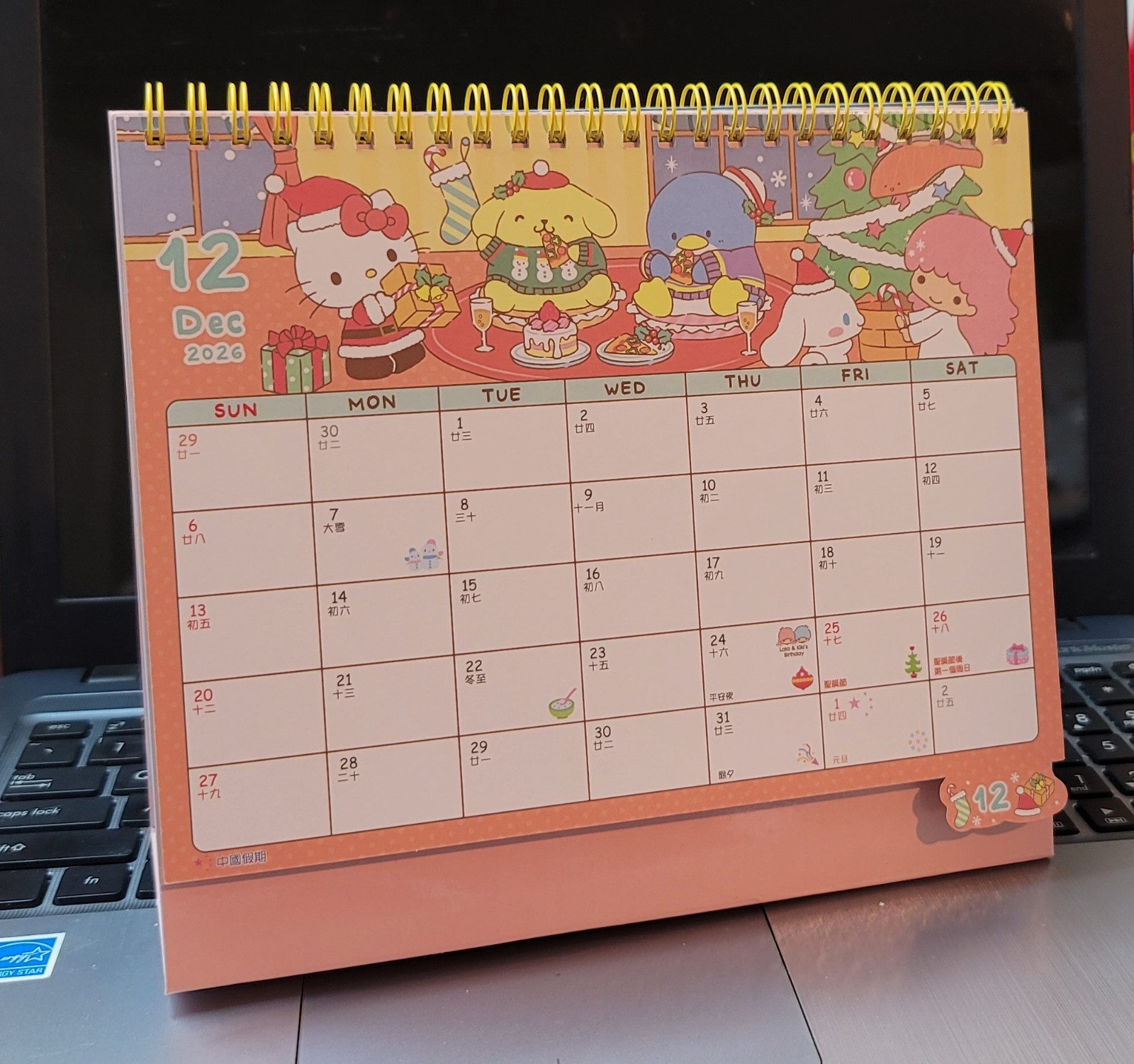 Mix Sanrio Characters 2026 Desk Calendar Monthly & Yearly Planner with Stickers