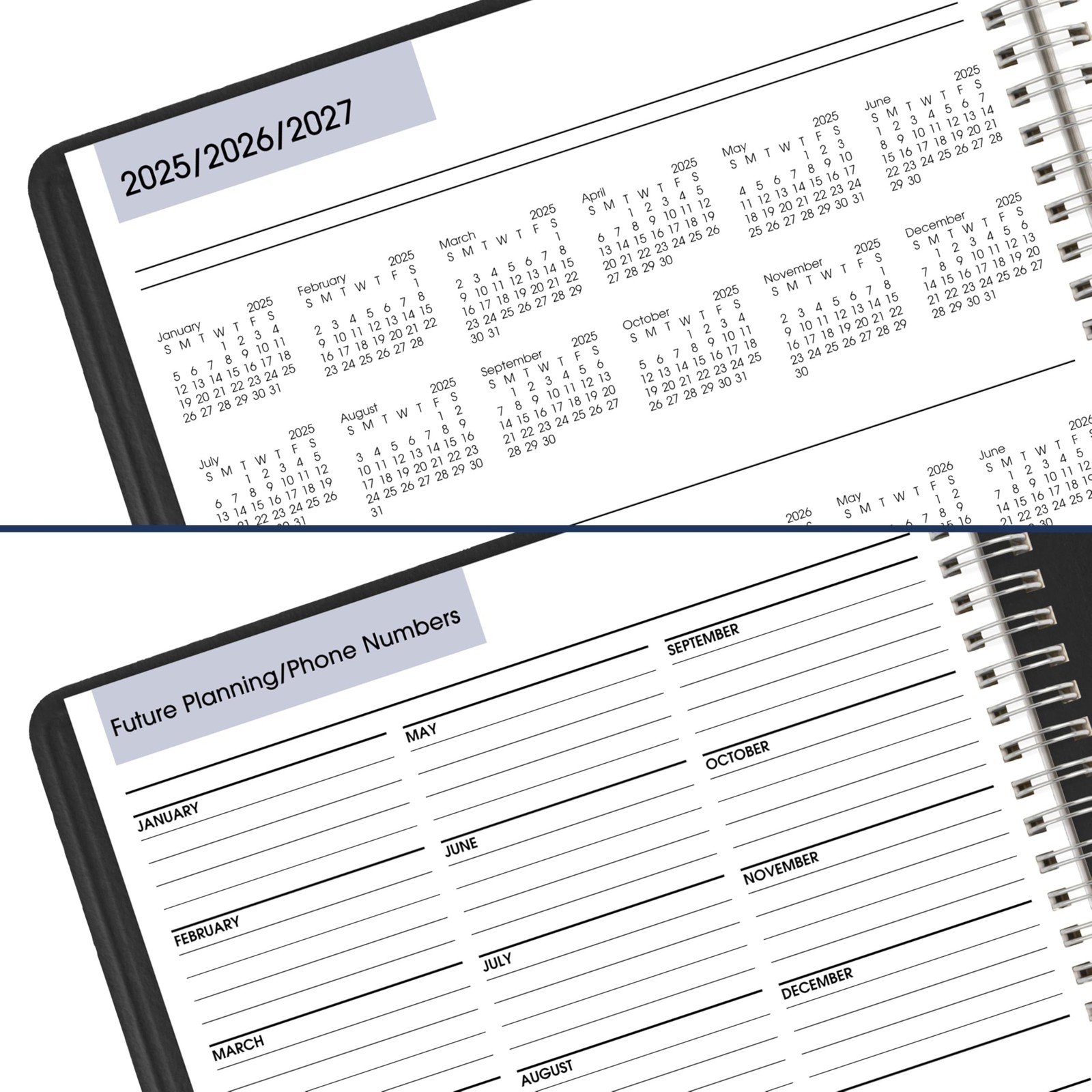 2026 Appointment Book Planner Daily 4 Person 8×11 DayMinder Black G5600026