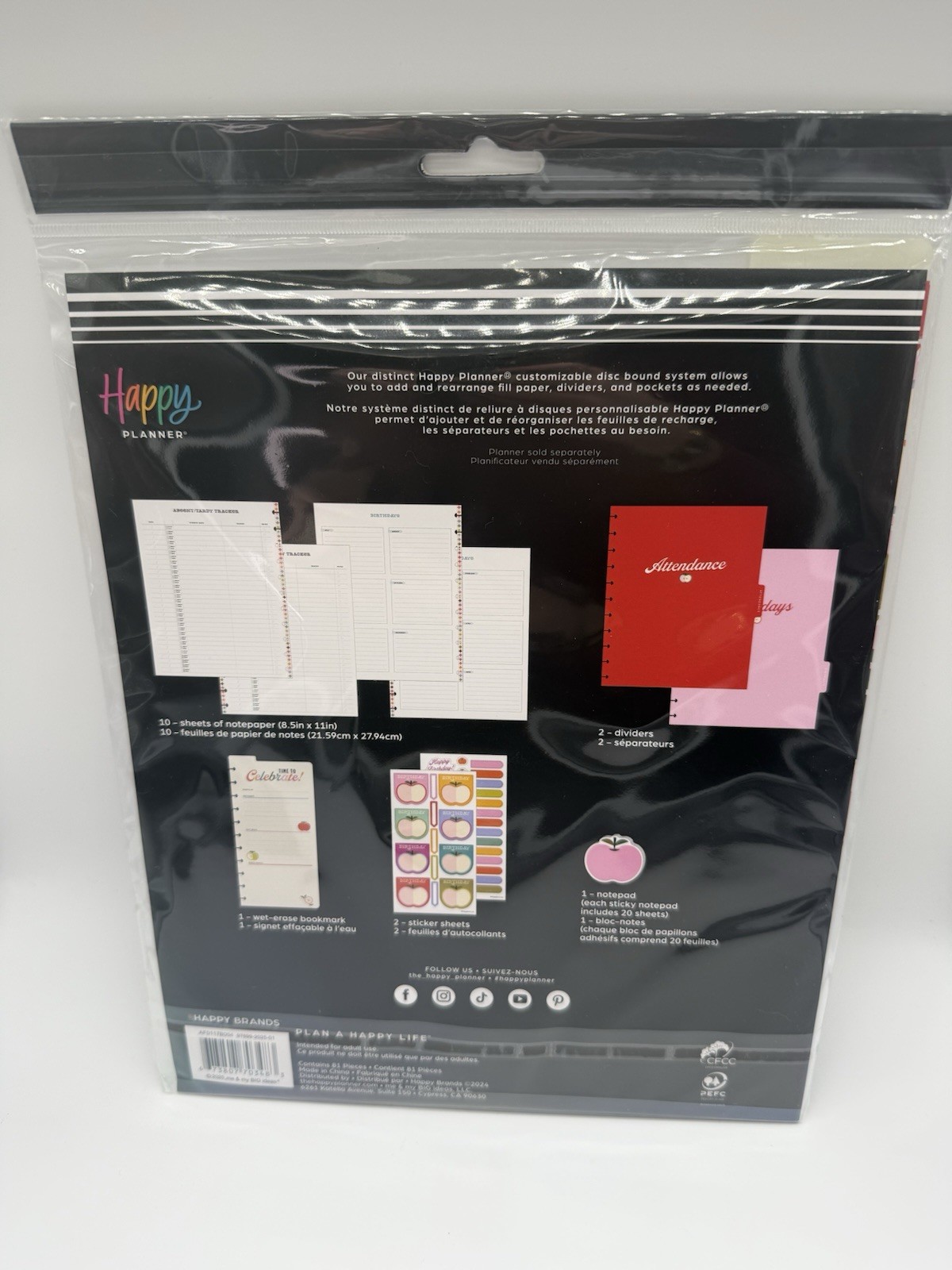 Happy Planner Big Planner Accessories Multicolor 81PCS Set educators teachers