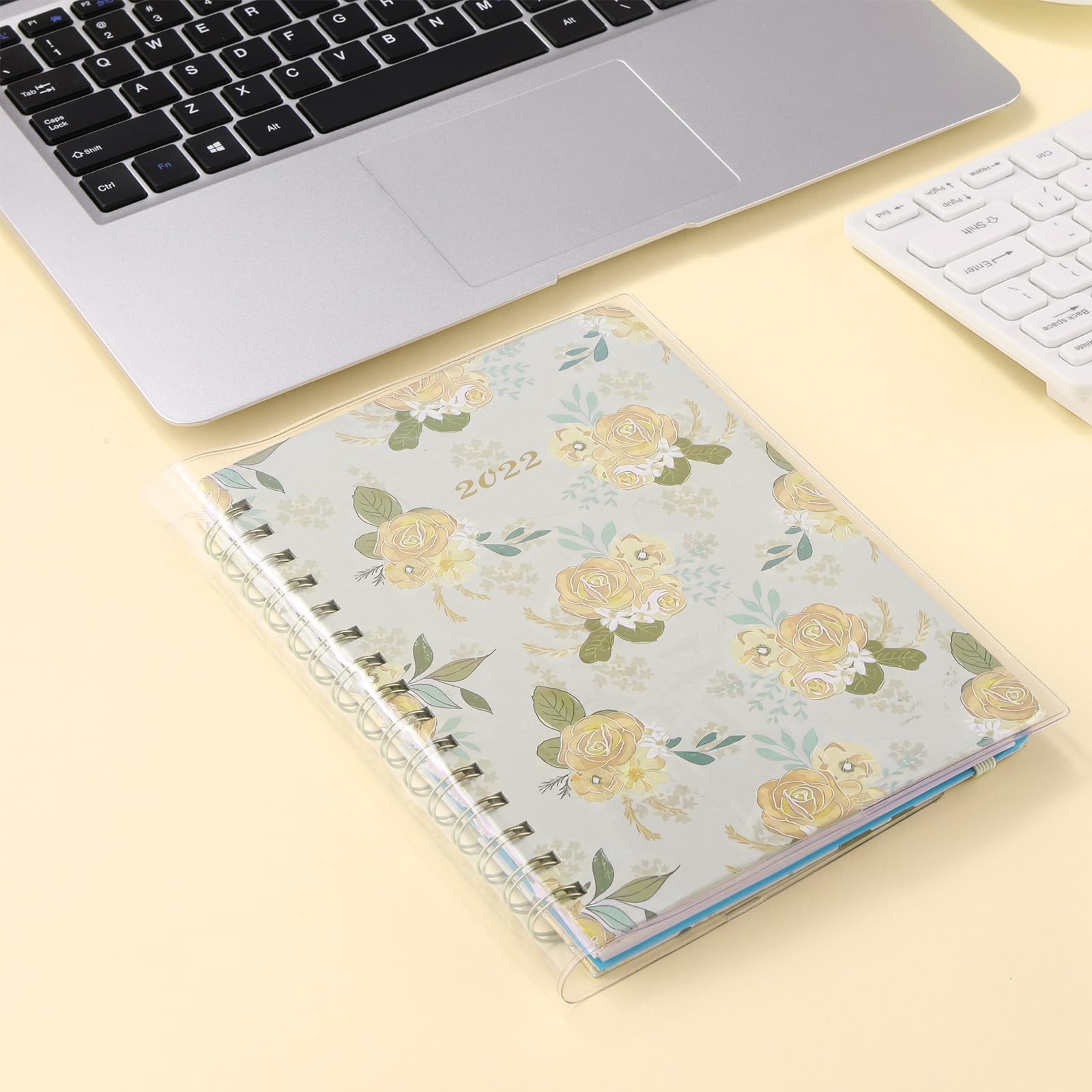 4 Pack A5 Transparent Waterproof Planner Covers, Clear Jelly Notebook Sleeves fo