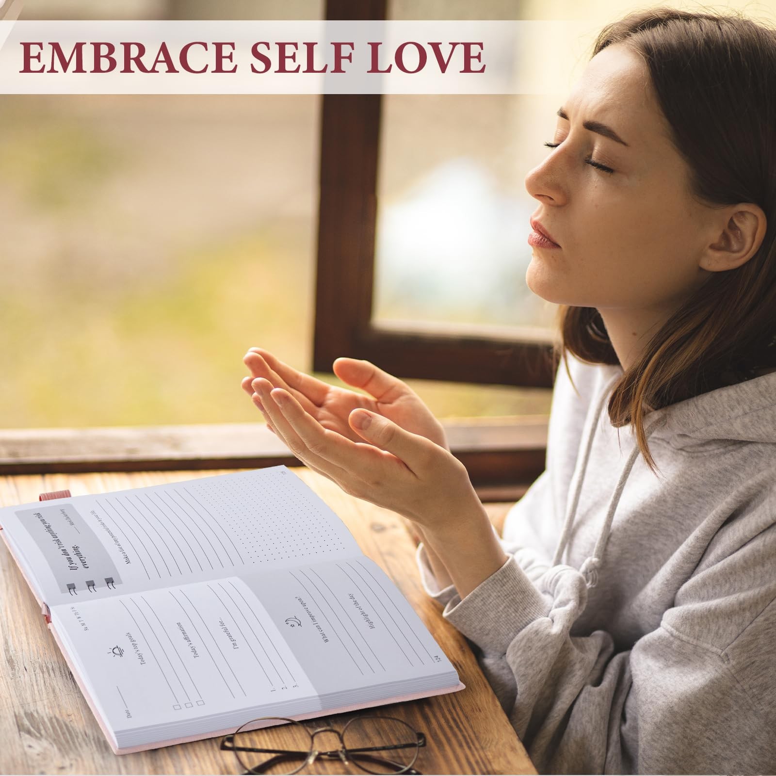 5 MINUTES A DAY Self-love Journal for Women, Self-Love Workbook Guided Pink