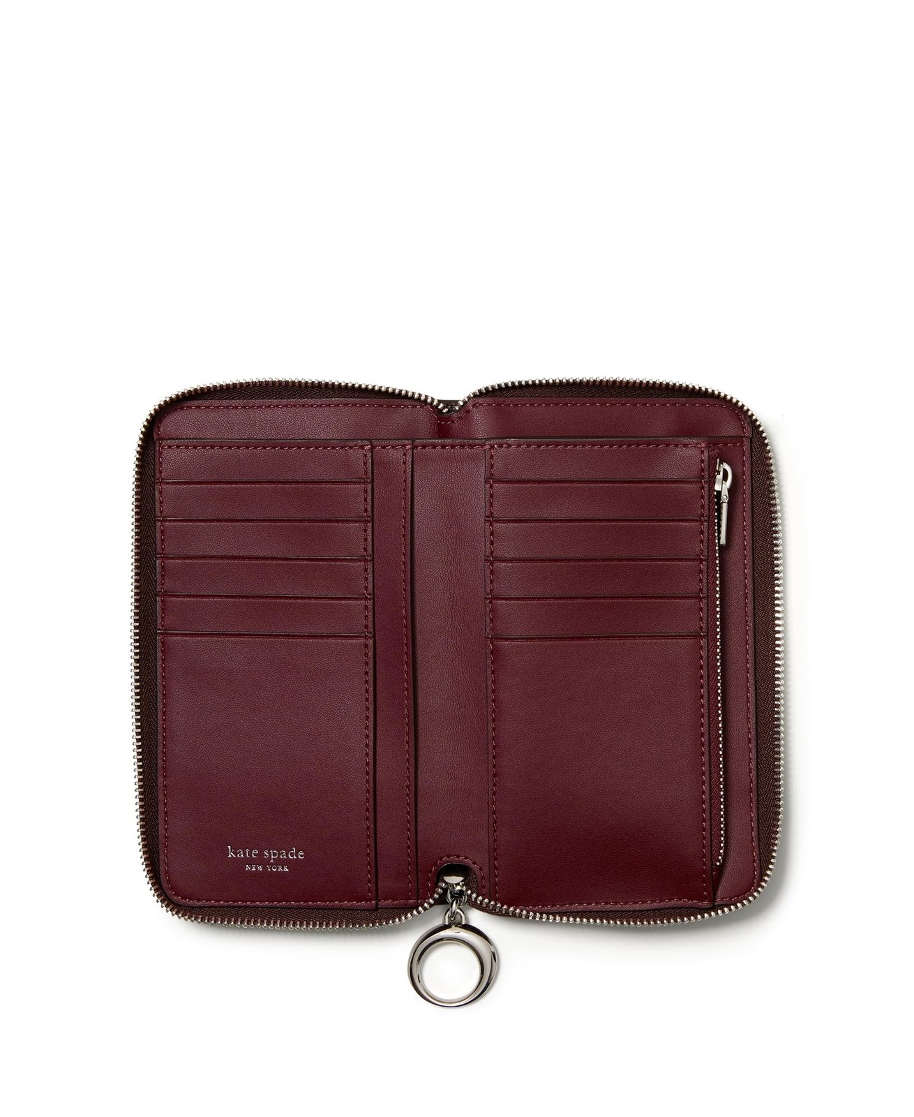 kate spade new york Halo Glazed Leather Medium Zip Around Wallet One Size