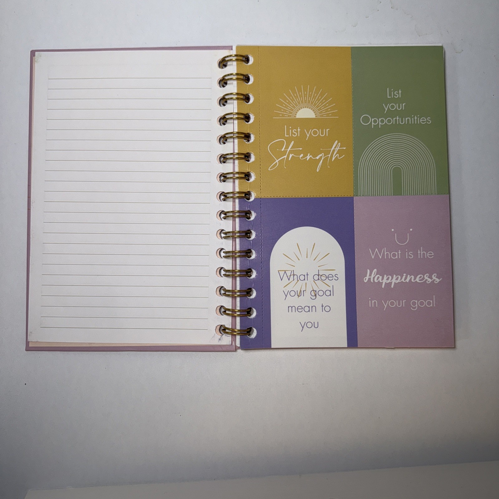 Spiral Journal 5.5in X 8in – ‘Your Future Is Bright’ – Pink