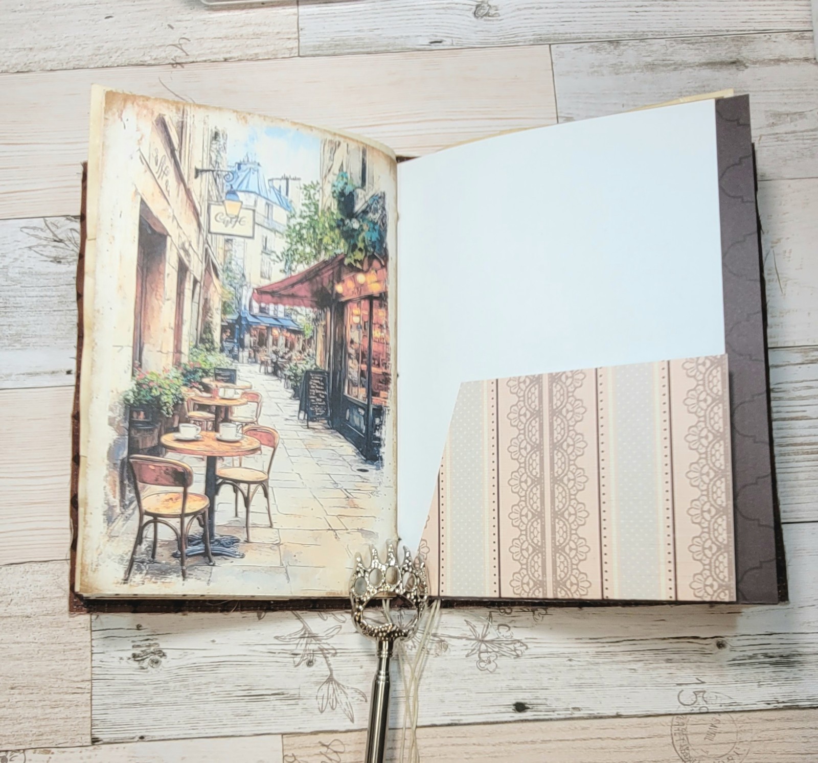 Coffe Junk Journal Kit – Cafe latte with embellishment kit Included