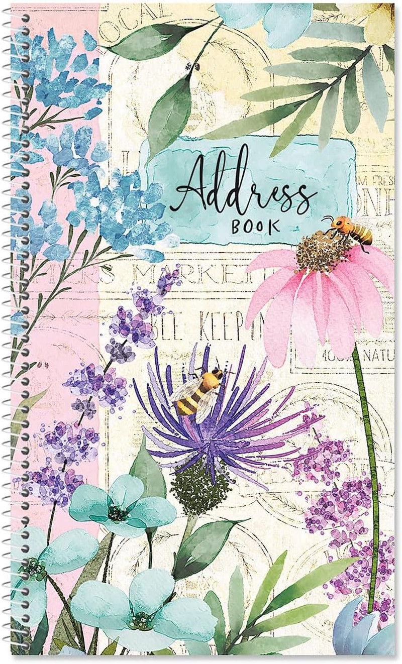 Wildflower Sanctuary Address Book-94 Pages;Small 5″ x 8-1/2″ Size for Purse or O