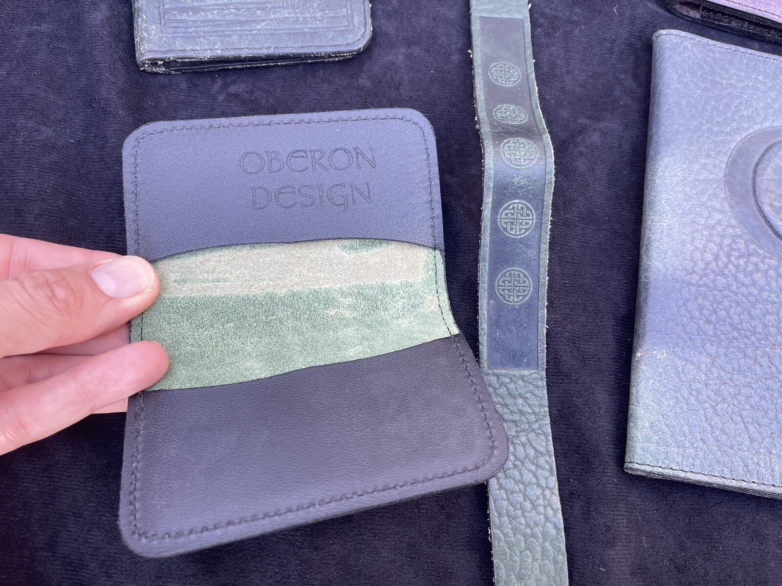 OBERON Design TOOLED Leather WALLET LOT CHECKBOOK SEE PICS