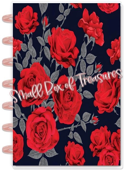 Red Roses Front/Back Cover Set 4 use with MINI HAPPY Planner-