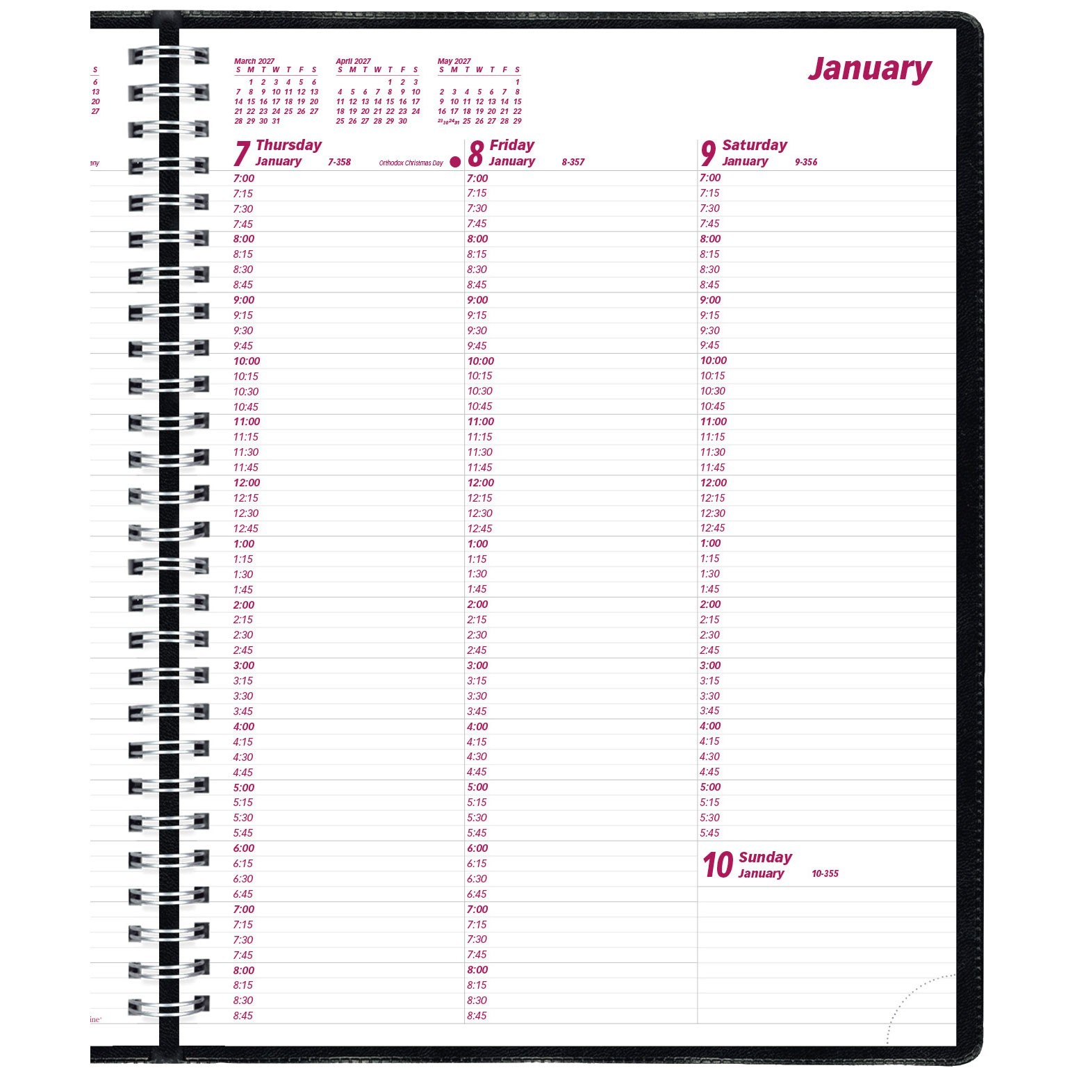 2025 Brownline CB950.BLK Weekly Appointment Book, 8-1/2 x 11″