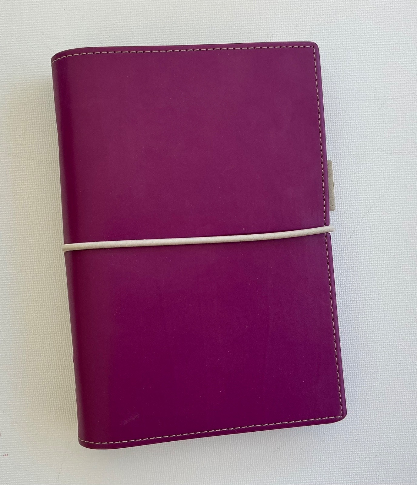 Filofax Domino Organizer, Personal Size, Purple with Contrast Stitching
